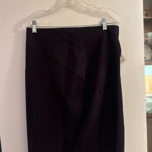 Theory Black Diagonal-Seam Pencil Skirt